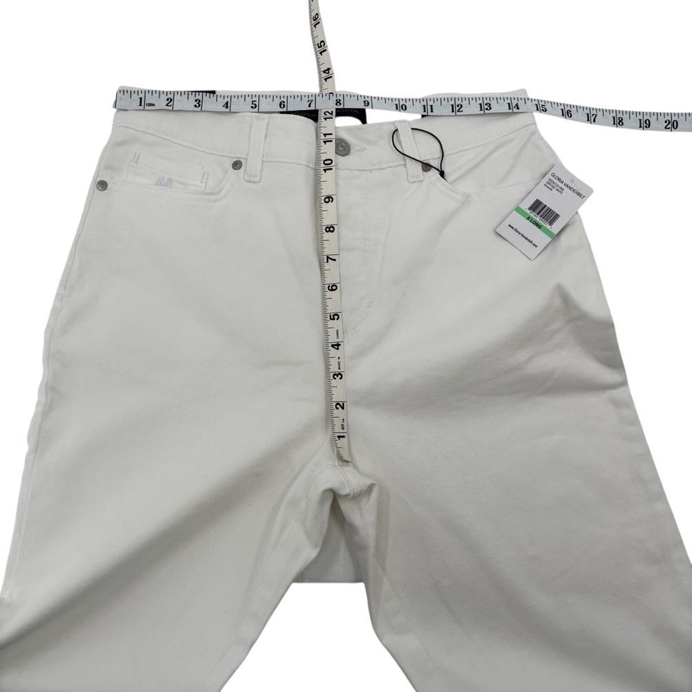Gloria Vanderbilt Amanda Supreme Stretch White Jeans Sz. 8 Long NWT - Picture 8 of 10